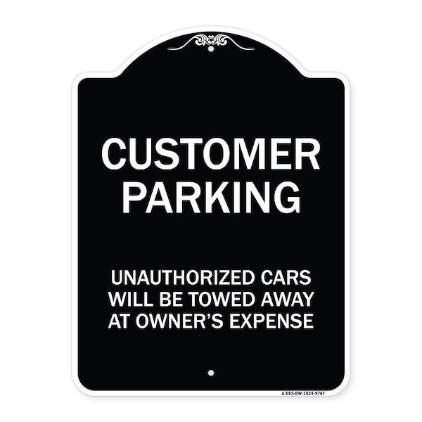 Designer Series-Unauthorized Cars Will Be Towed Away At Owners Expense, 18" L, 24" H, BW-1824-9747